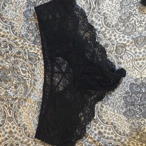 NWOT NBW Black crotchless panties
